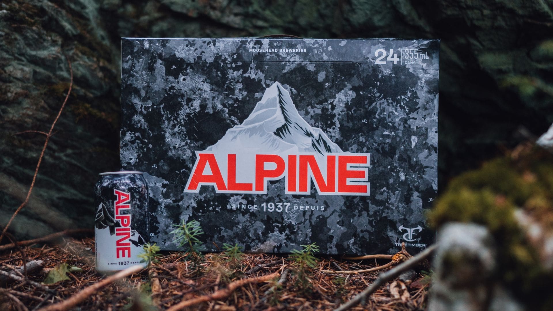 TrueTimber partners with Alpine Lager to release a limited-edition Midnight camo can