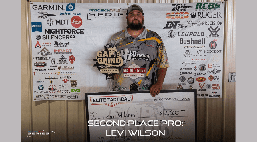 Sierra-Sponsored Shooter Levi Wilson Secures Second Place at the 2025 Bushnell Tactical GAP Grind Pro-Am