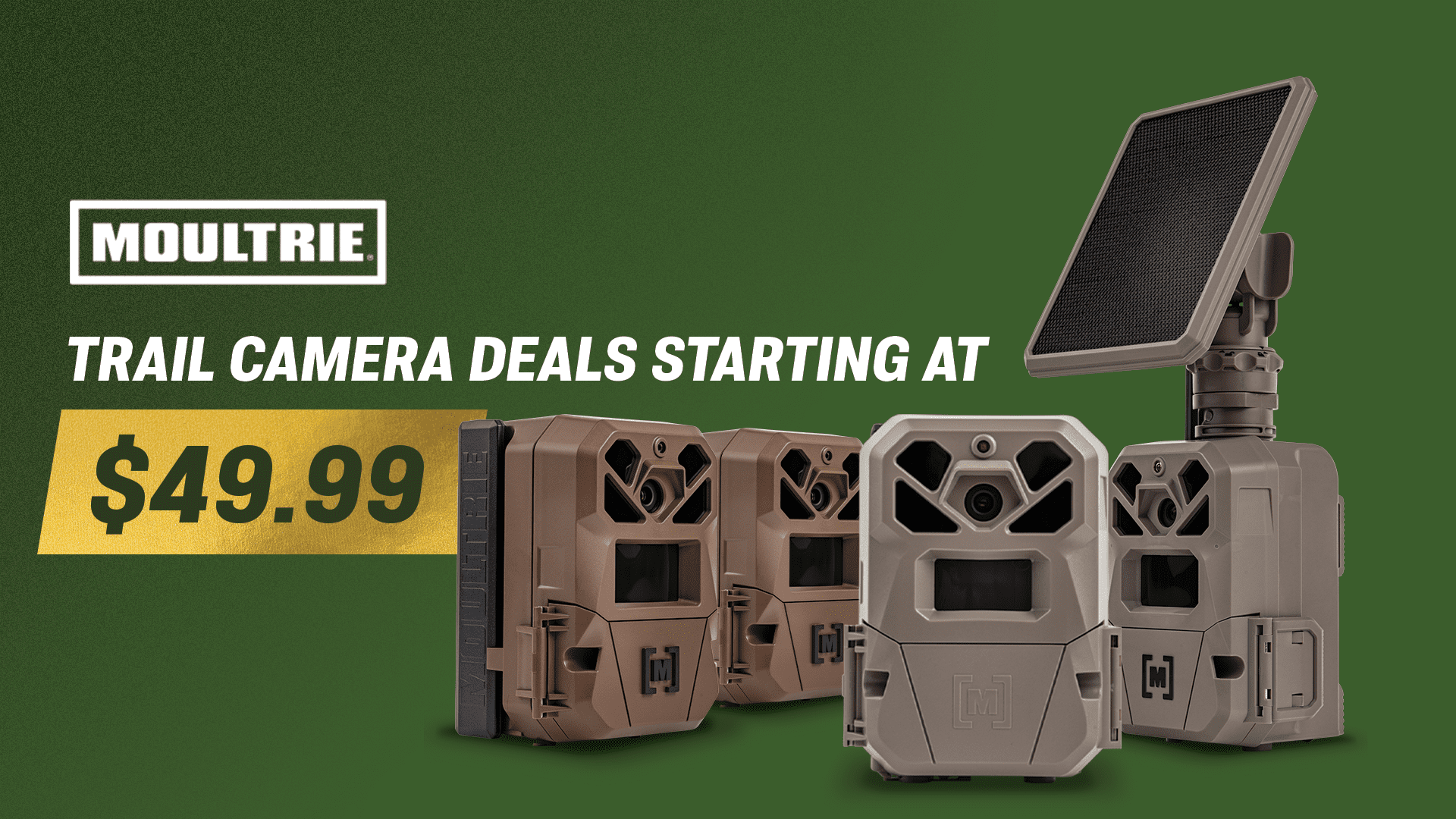 Black Friday and Cyber Monday marketing promotion for discounted Moultrie trail cameras