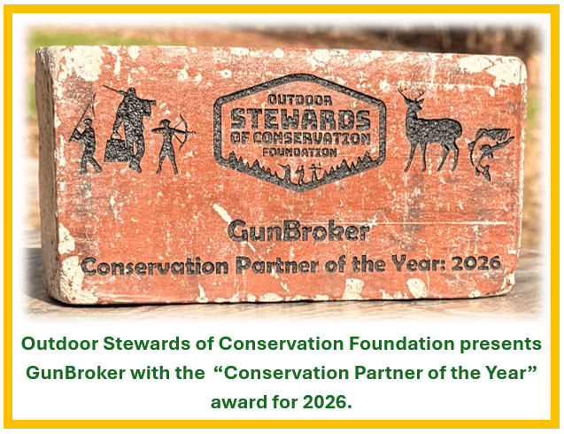 GUNBROKER RECEIVES OUTDOOR STEWARDS CONSERVATION AWARD FOR SUPPORT OF NONPROFITS AND FOUNDATIONS