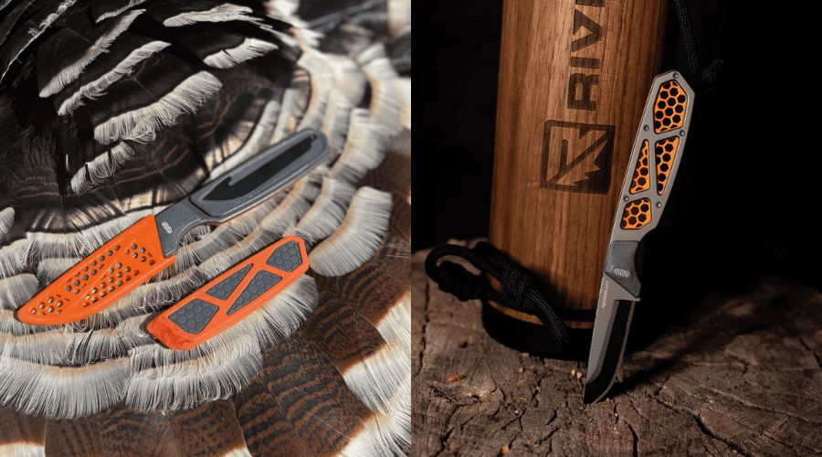 Outdoor Edge Razor APX hunting knives and game processing tools displayed for turkey season retail stocking and field use