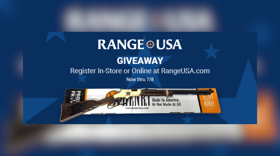 Range USA promo announces its America 250 celebration giveaway featuring the first Henry Repeating Arms Golden Boy 250th Anniversary .22 LR Rifle, a limited-edition collectible honoring American freedom, liberty, and patriotism.