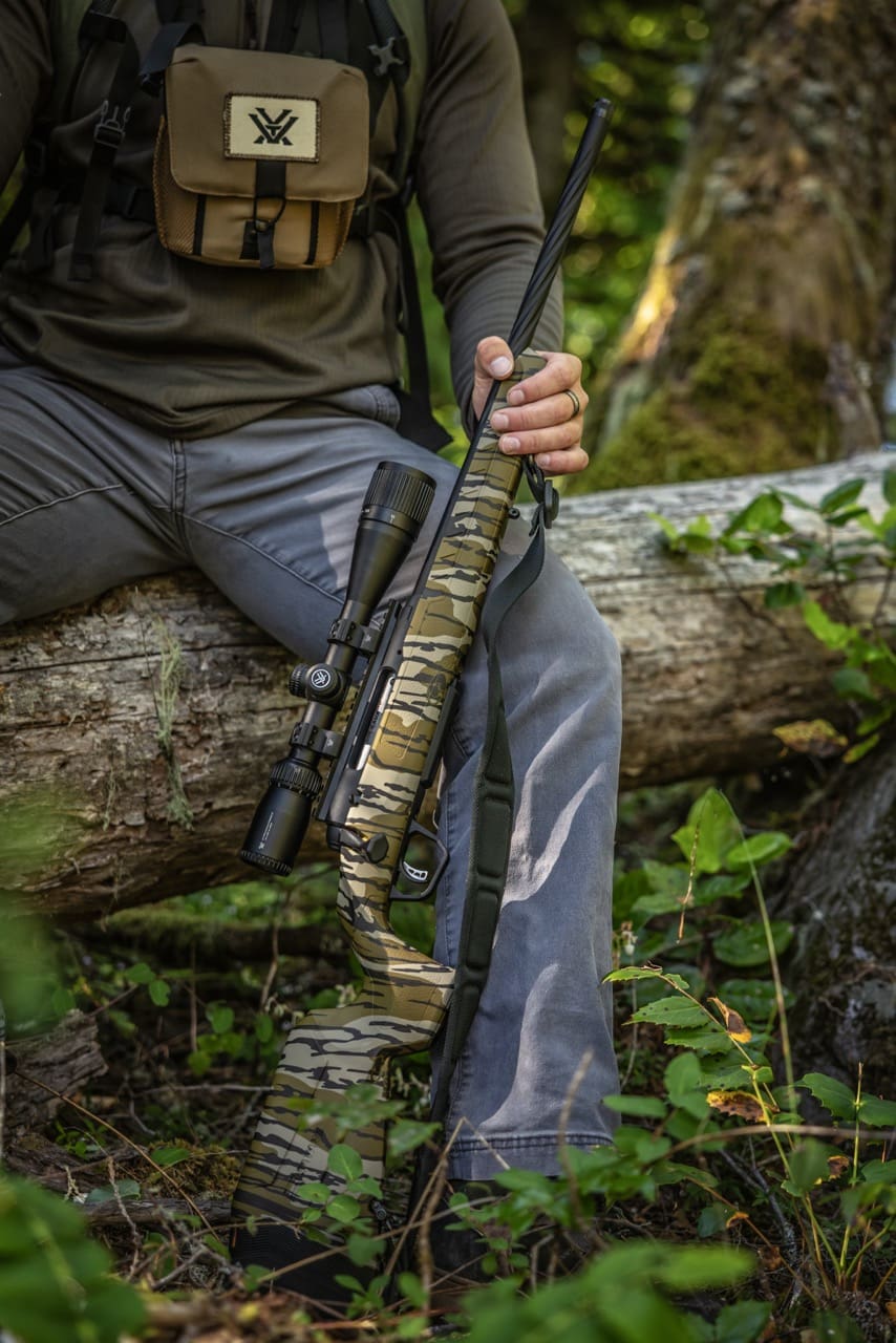 Savage AXIS 2 PRO Bottomland rifle with Mossy Oak Original Bottomland stock