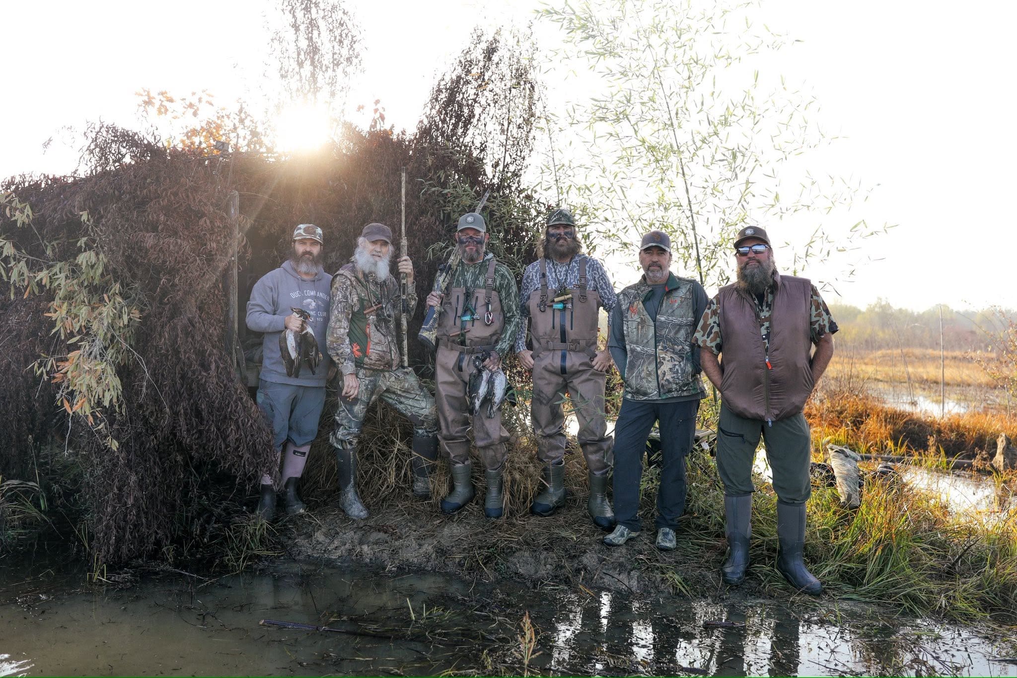duck commander team hunting in Louisiana for black-bellied whistling duck